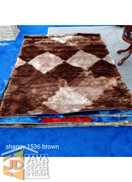 Karpet Shaggy Veronica 1536 Brown ukuran 100x150, 150x200, 200x300